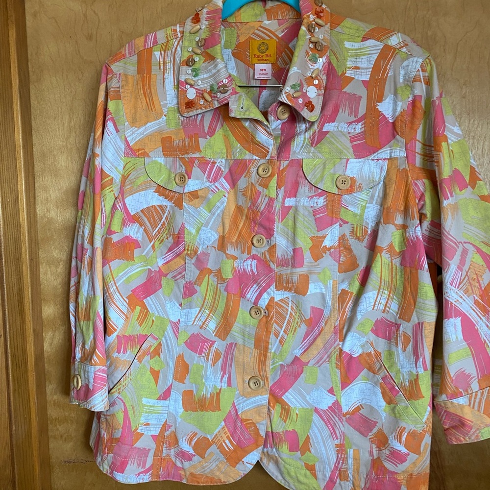 Ruby Rd. Multicolor Jacket 18w - image 1
